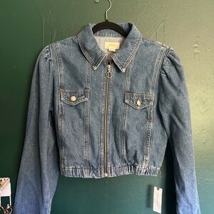 NWT Maeve Cropped Jean Jacket